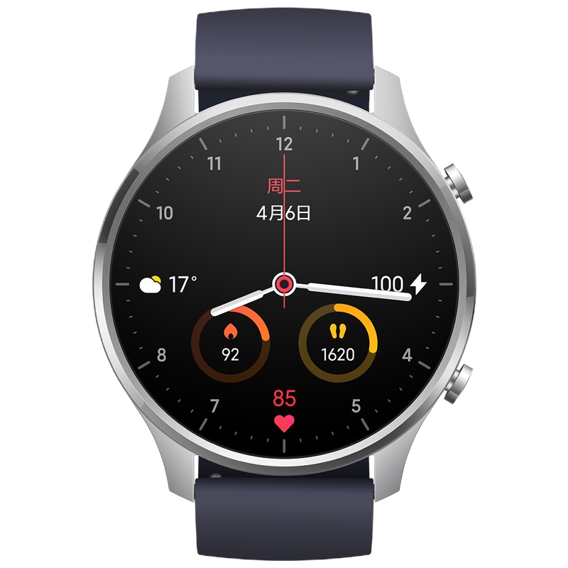 小米智能手表color时尚银 米家户外GPS跑步游泳运动健康男女多功能心率防水手环苹果安卓支付watch