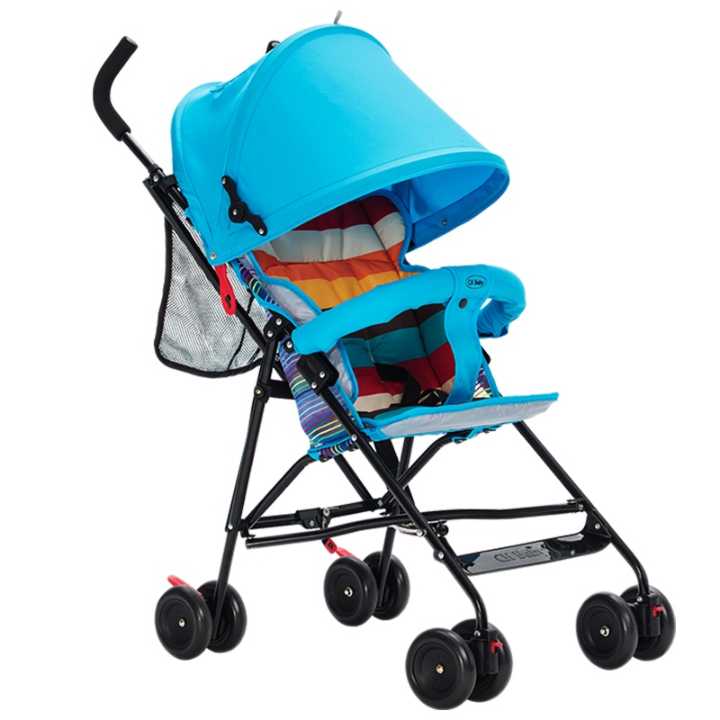 CHBABY晨辉轻便透气全蓬冬夏两用婴儿手推车避震伞车可折叠301E 蓝色