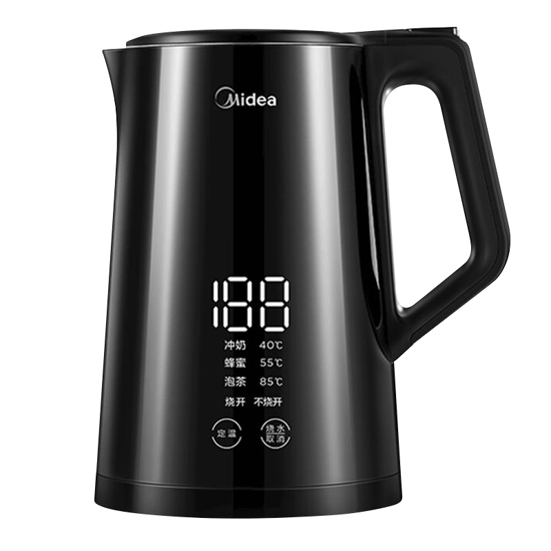 美的(Midea)电水壶智能触控304不锈钢电热水壶1.5L烧水壶高温消毒暖水壶烧水壶MK-SH15Power508b