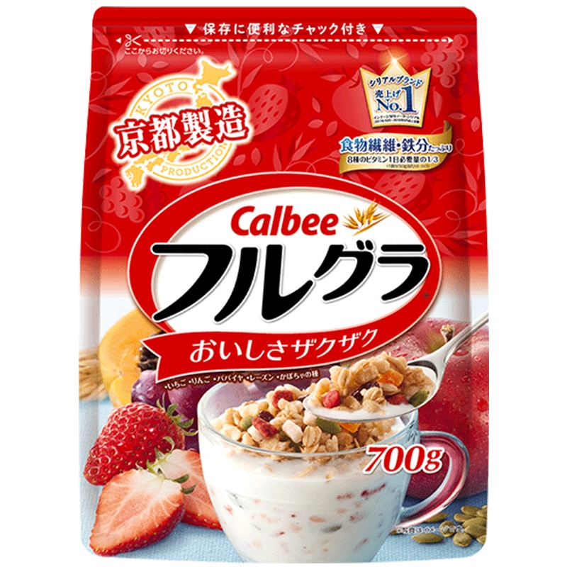 卡乐比(Calbee)即食麦片 经典原味富果乐 700g/袋 谷物早餐 方便速食 代餐 日本进口