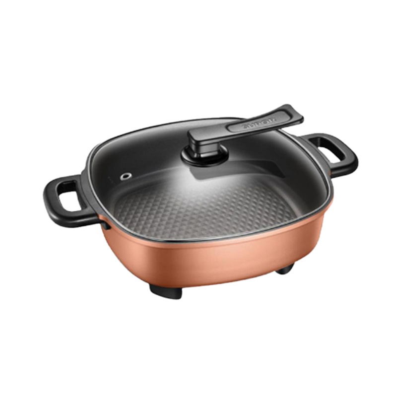 苏泊尔(SUPOR) H2828FK614Y 多用途锅电火锅家用多功能电热锅多用途电煮锅5L不粘鸳鸯火锅锅