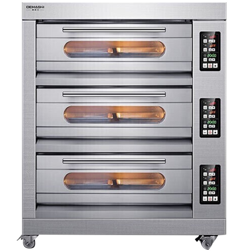 德玛仕(DEMASHI)商用电烤箱机专业大型大容量焗炉 披萨蛋挞鸡翅烘焙机微电脑EB-J9D-Z(三层九盘工程款)