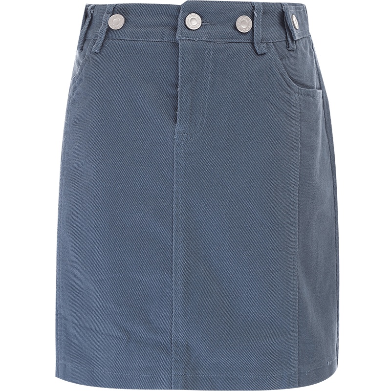 欧昵雪夏季韩版ins高腰包臀牛仔半身裙女显瘦纯色a字短裙