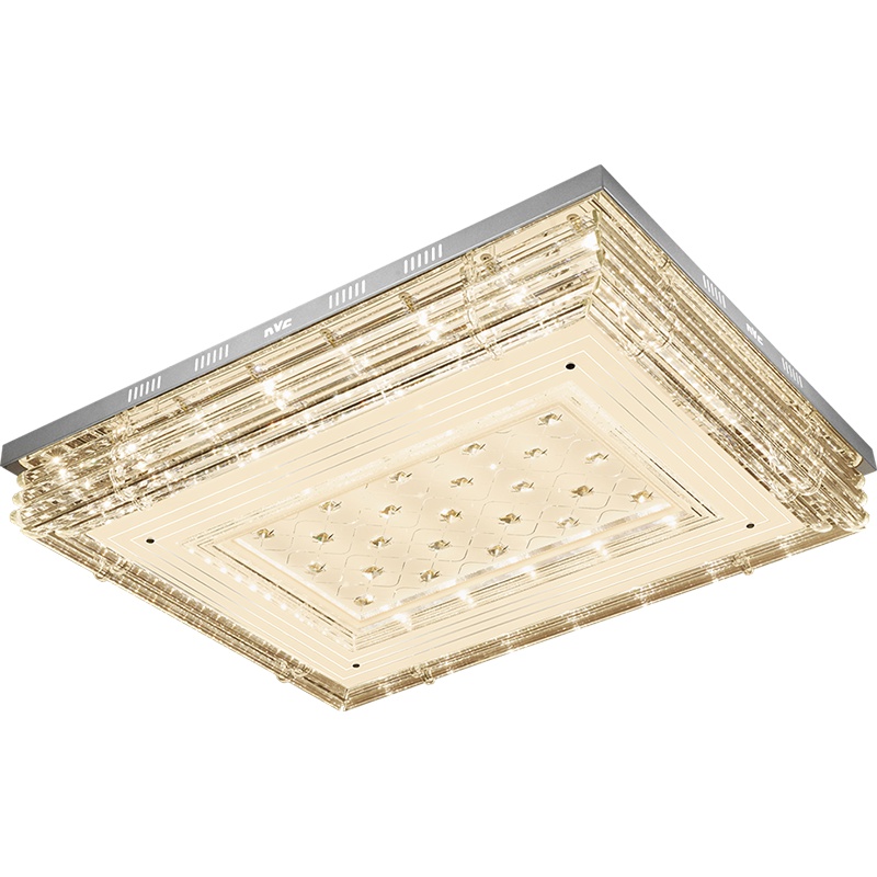 雷士照明(NVC) 水晶客厅吸顶灯套餐长方形LED遥控无极调光调色简约现代20欧式家用大气轻奢豪华灯饰灯具[繁星]