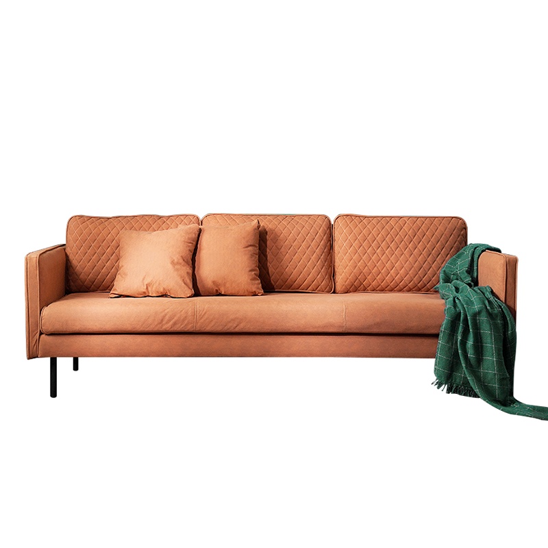 午憩宝意式极简单人沙发小户型客厅北欧风格简约轻奢三人科技布卧室沙发