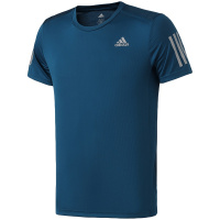 adidas男服短袖T恤跑步训练健身运动服DX1318 L DX1318蓝色