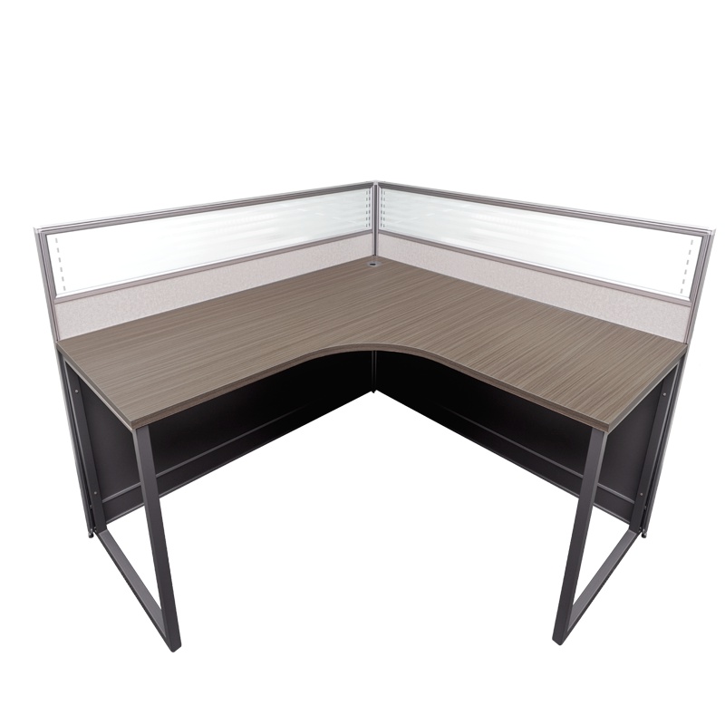 盛世之家 办公桌组合办公家具屏风职员桌椅员工位隔断电销小卡位屏风卡座单人L形 P-RLD24T4S