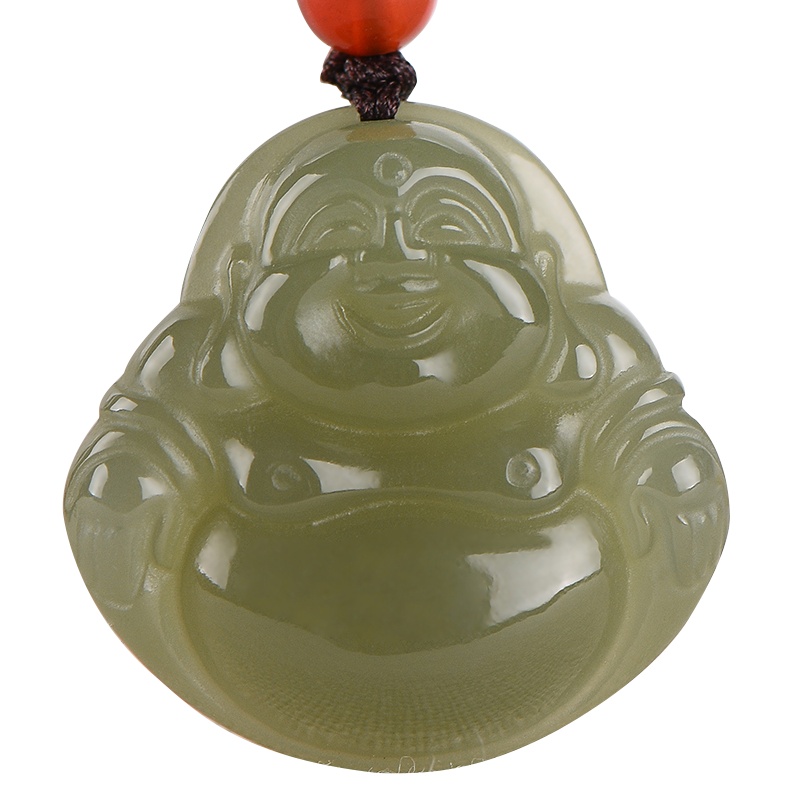 臻玉盈和田玉观音/佛公吊坠 青玉弥勒佛/观音菩萨玉石挂件 附送证书节日礼物