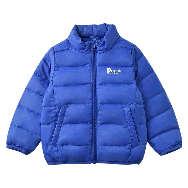 铅笔俱乐部童装2019冬季新款男童保暖外套小童无帽羽绒服