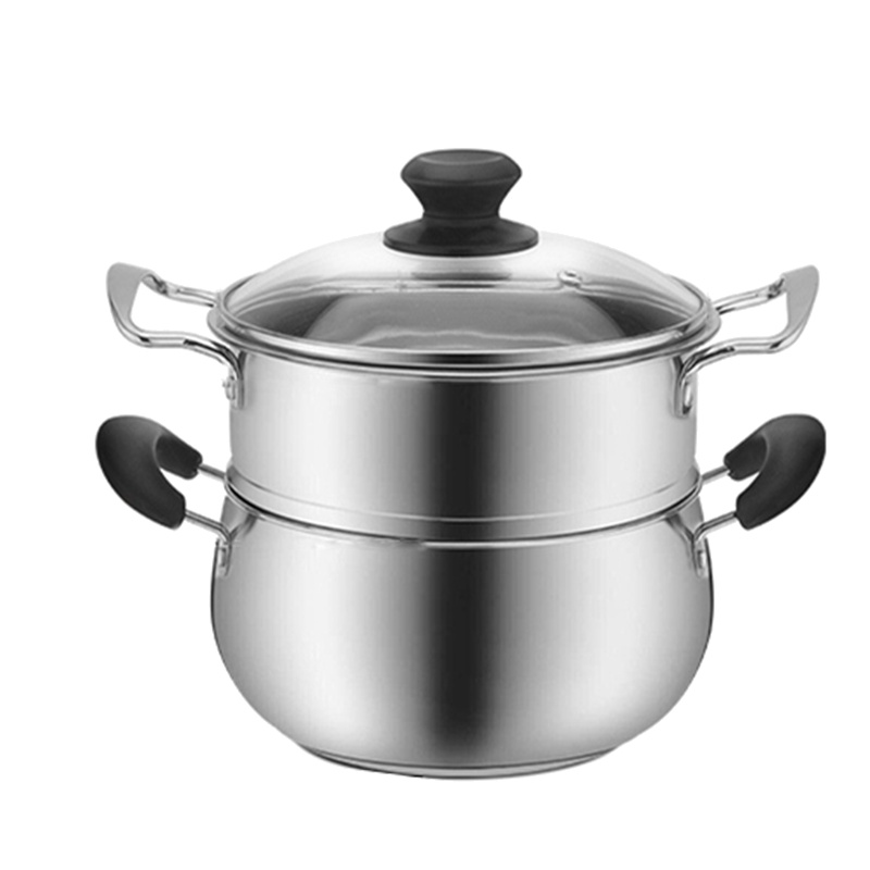 加厚不锈钢小蒸锅家用多功能纳丽雅蒸锅迷你小号1层2层双层电磁炉煤气灶