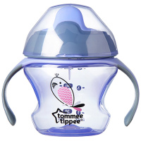 汤美星(Tommee Tippee)00545 初级鸭嘴杯紫色 宝宝学饮杯带可拆卸手柄方便清洗不含双酚A