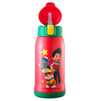 物生物(RELEA)汪汪队立大功保温水壶儿童大容量水杯防摔幼宝宝带吸管小学生杯子