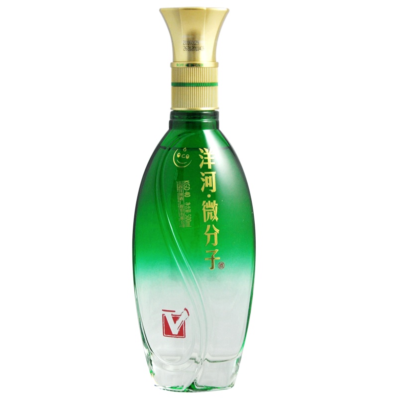 洋河(YangHe) 蓝色经典 微分子大V 33.8度 500ml 单瓶装 浓香型白酒 口感绵柔