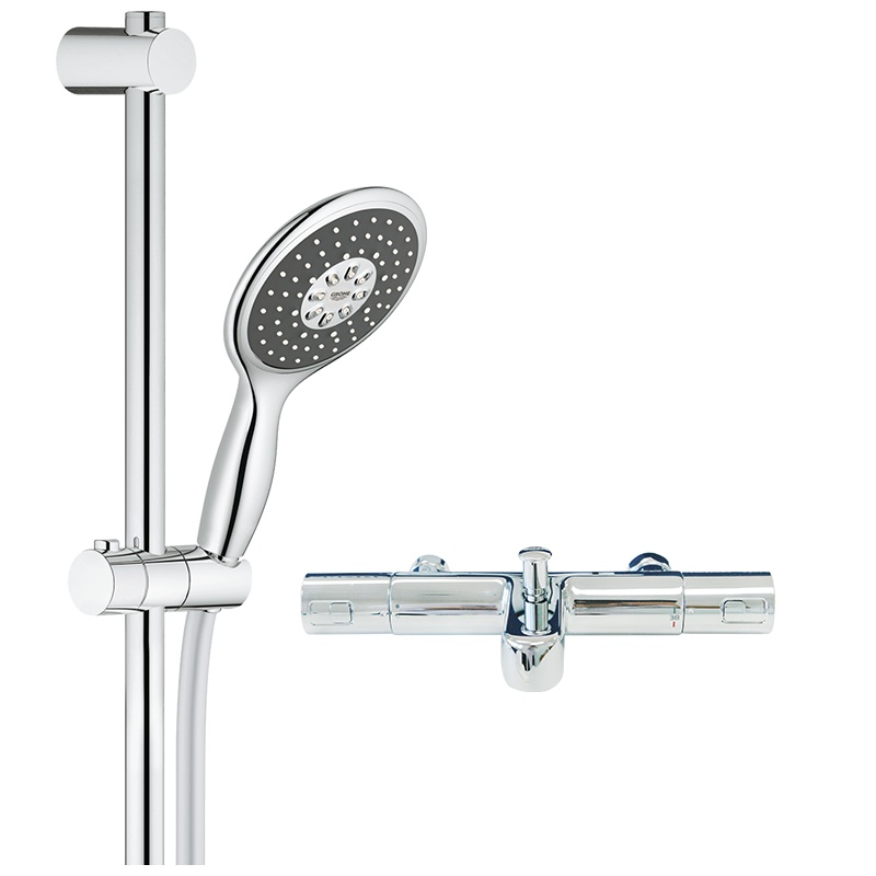 德国-高仪(GROHE)进口维达利恒温花洒组合 13CM手持花洒4键切换 恒温龙头有下出水