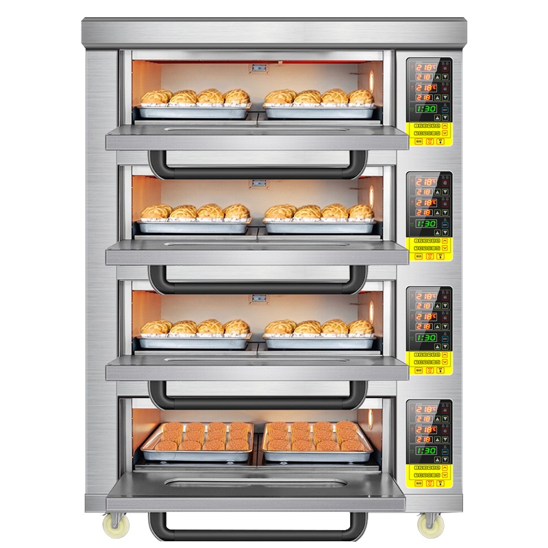 世麦（WORWHEAT) 双层电烤箱商用 披萨面包蛋糕月饼烤鸡烤肉大容量焗炉四层八盘三层六盘烤炉大型烘焙店设备全套