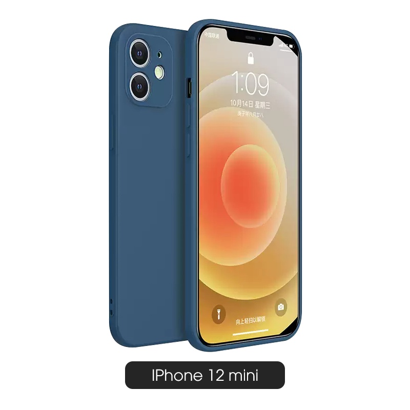 古尚古 苹果12手机壳iPhone12Promax液态硅胶mini全包镜头防摔ip保护套pro软壳max超薄直边外壳男软