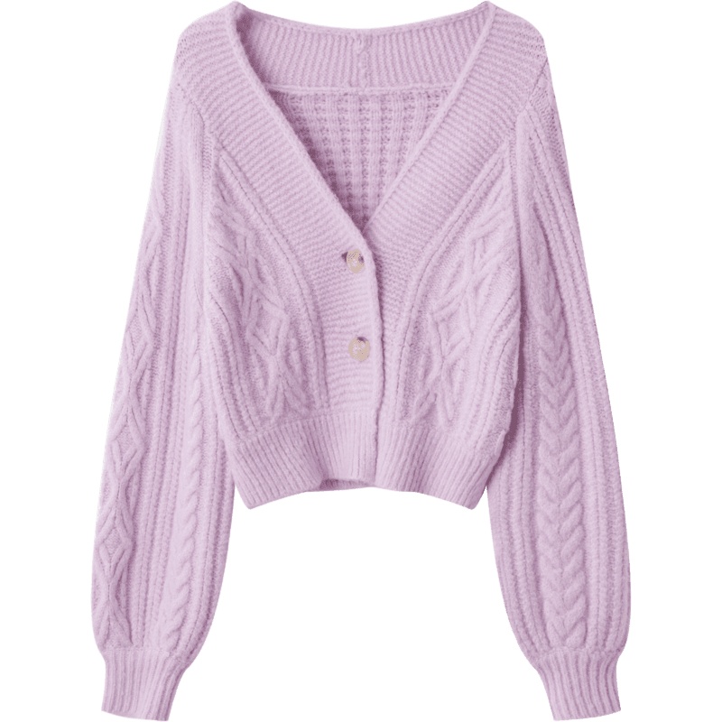 七格格短款小外套女秋冬季2020年新款韩版宽松潮ins针织毛衣开衫