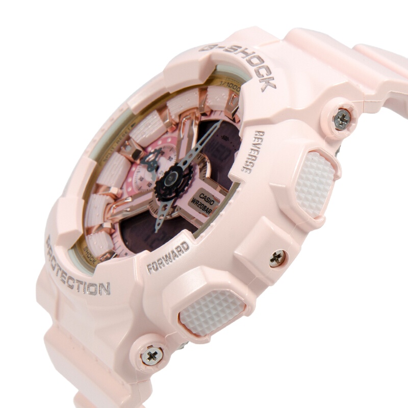 卡西欧(CASIO)G-SHOCK 防水防震防磁运动女表石英手表 GMA-S110MP-4A1PR
