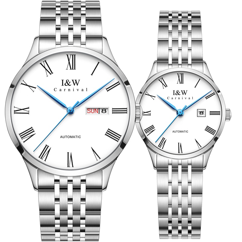 瑞士爱沃驰IW手表 男表 男士全自动机械表休闲商务 女表 情侣手表超薄进口机芯女机械表8912对表