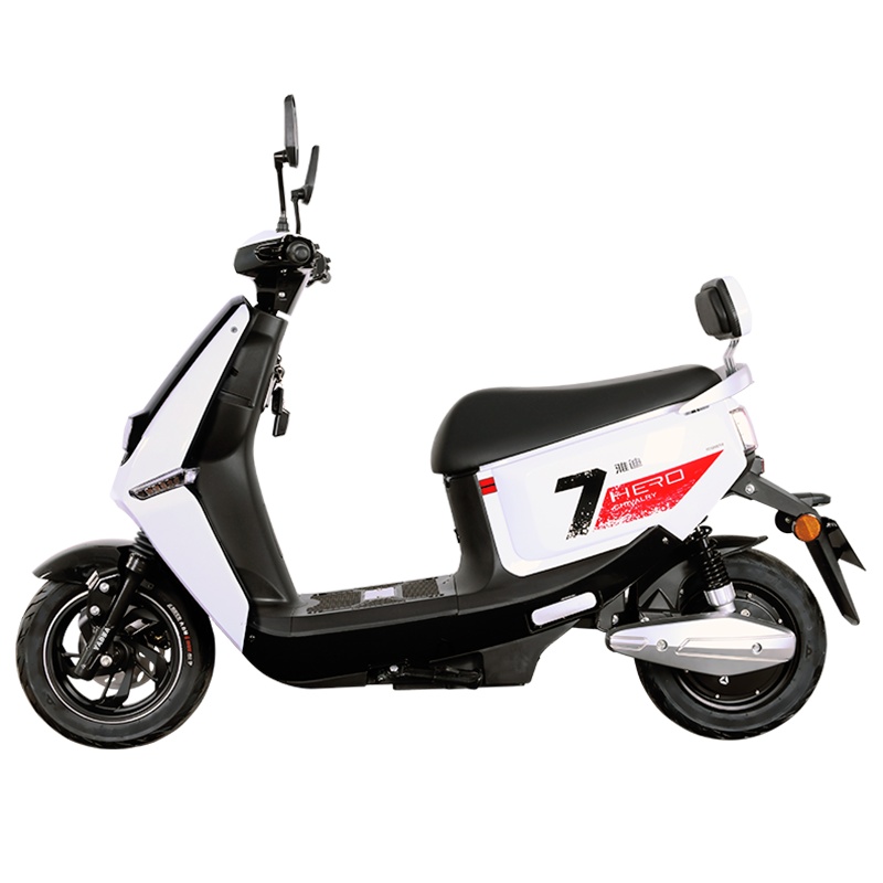 雅迪(yadea)莱客新款成人男女时尚豪华款电动摩托车助力电瓶车电动车60V20ah 皓月白