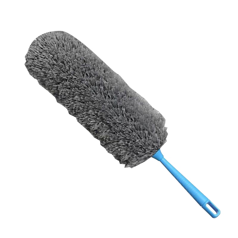 冰禹 BY-5043 鸡毛掸子 除尘掸 不易掉毛扫灰可伸缩 擦墙天花板拖把扫把清洁 蓝色掸子+伸缩杆子