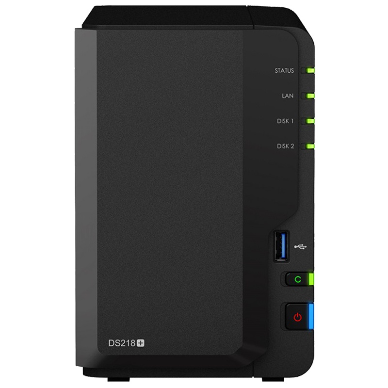 群晖(Synology) DS218+ 2盘位双核心NAS网络存储服务器(无内置SATA硬盘)不规则体支持NAS盘企业盘