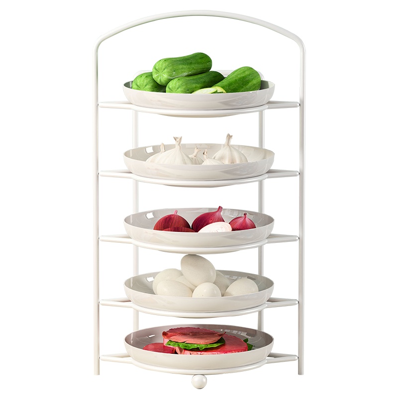 四季沐歌厨房配菜架壁挂置物架多功能备菜收纳神器台面多层放菜架子网红手提收纳架