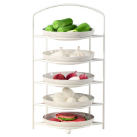 四季沐歌厨房配菜架壁挂置物架多功能备菜收纳神器台面多层放菜架子网红手提收纳架