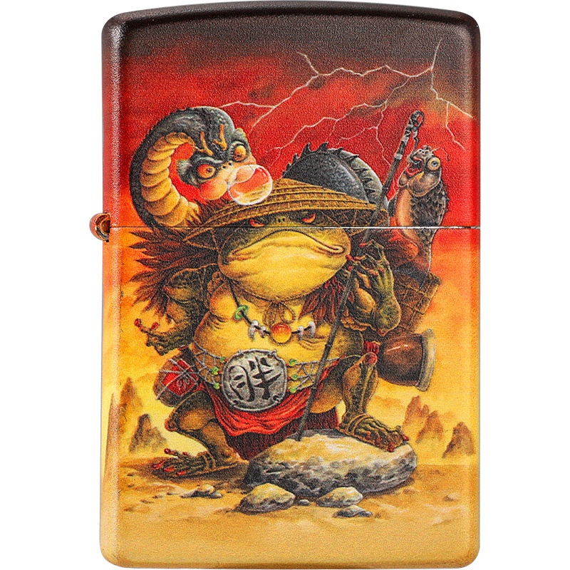 ZIPPO之宝渣熊原创 蟾王护法 彩印防风打火机