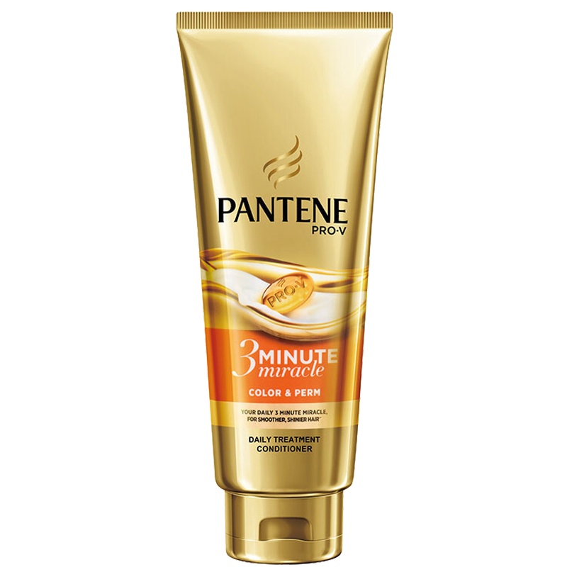 潘婷氨基酸护发素3分钟奇迹精华霜烫染修护180ml (三分钟润发护发乳 护色 滋养 防枯黄 苏宁自营)