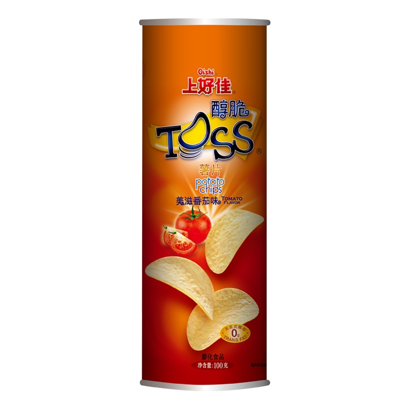 上好佳罐装薯片 美滋番茄味 100g
