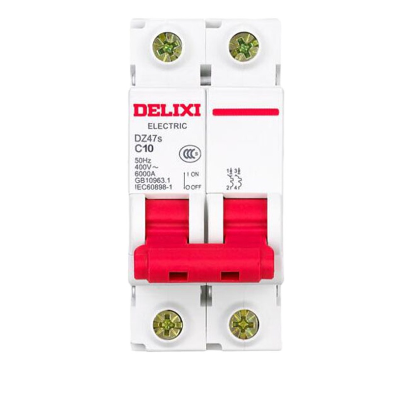德力西 DZ47S 微型断路器空气开关 C型 2P 10A 白色 (单位:个)