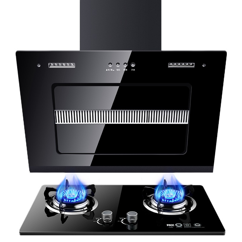 欢呼好太太 小户型抽油烟机套餐 C17+X01 吸烟灶套餐 按键式侧吸式排烟罩油烟机煤气灶套装嵌入式燃气灶 液化气