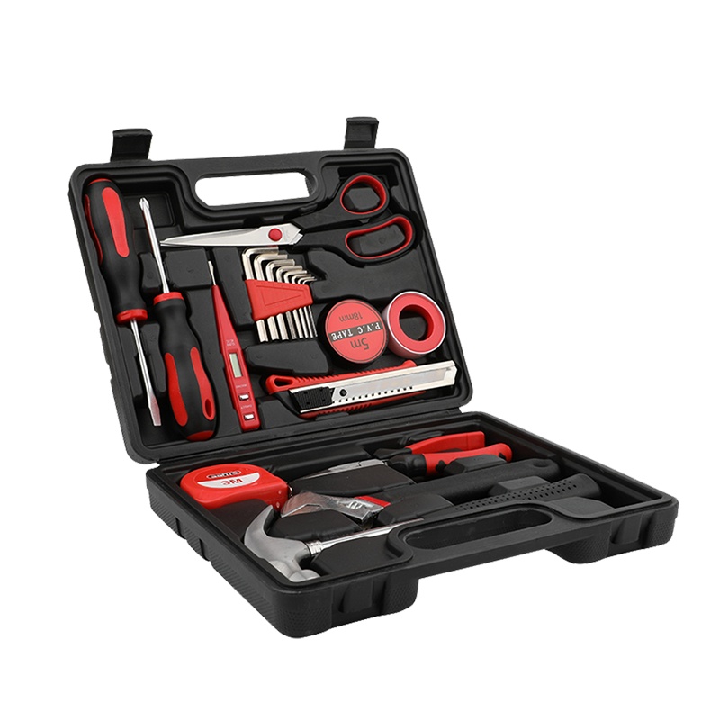 赛拓(SANTO)家用维修工具箱 五金工具 螺丝刀锤子扳手家用工具19件套0373工具组套