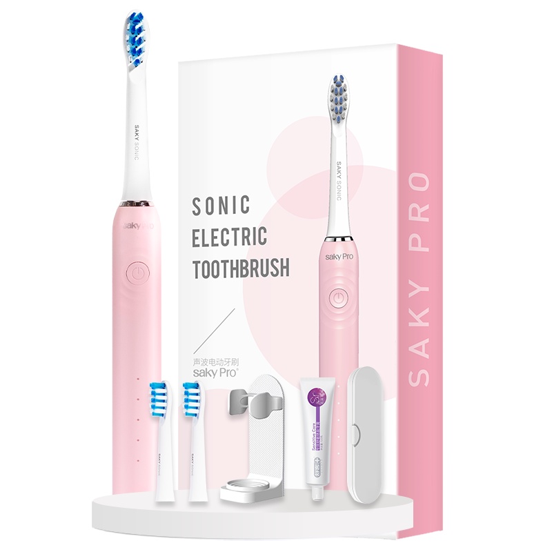 舒客(Saky)电动牙刷G3217标配款通用充电式声波震动牙刷希利尔湖粉