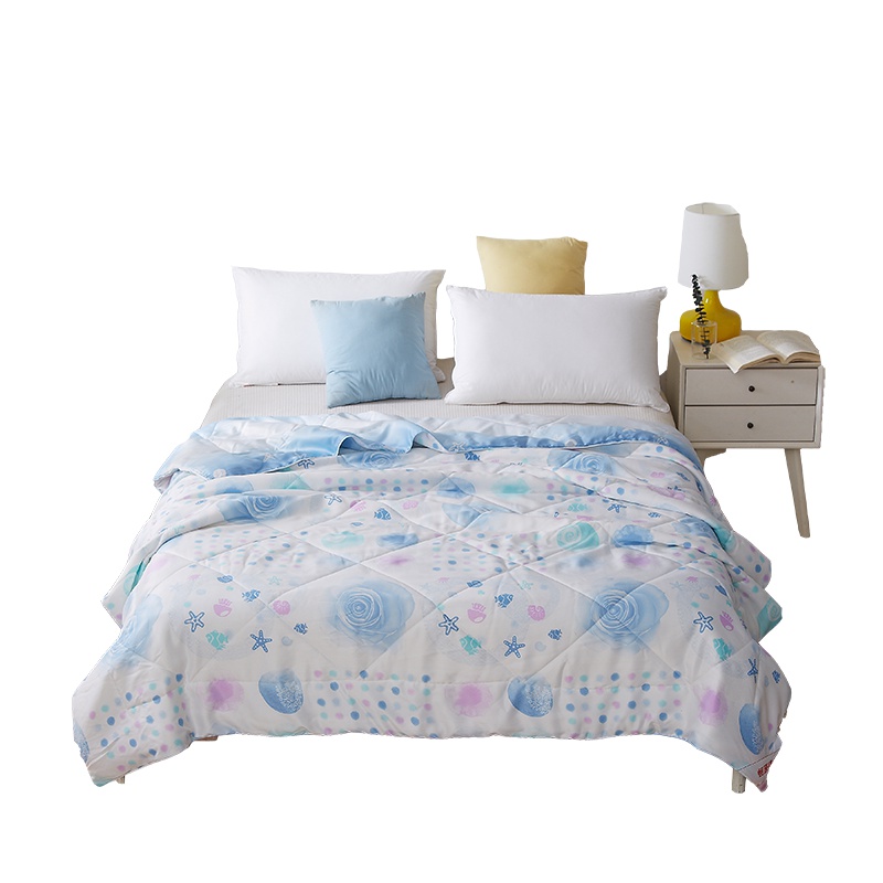 恒源祥家纺蚕丝空调被玫瑰星空冰沁蚕丝被双人