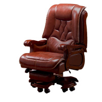 顶鸿DH-HY0661可躺老板椅实木牛皮大班椅升降转椅按摩家用电脑椅办公椅子 头层牛皮