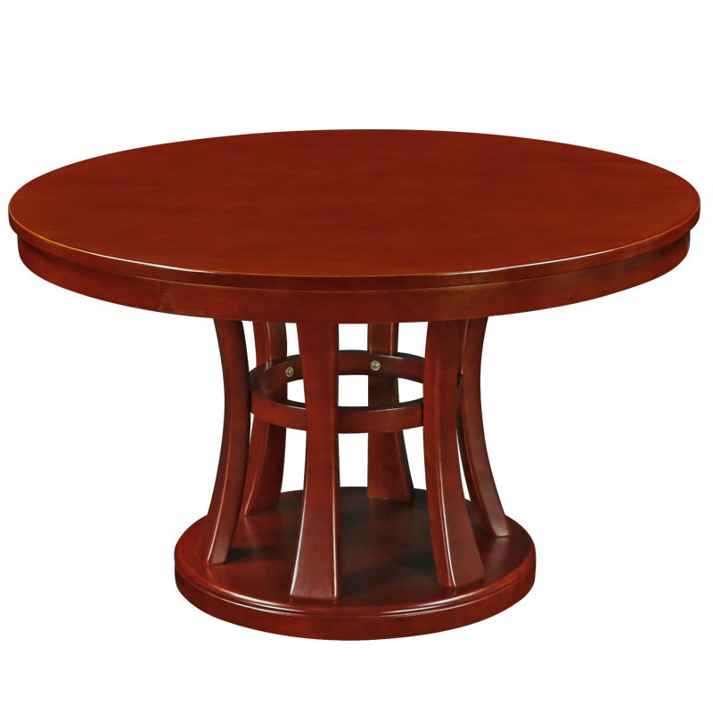 HiBoss酒店公寓餐桌实木餐桌简约现代圆桌餐厅圆形吃饭桌子