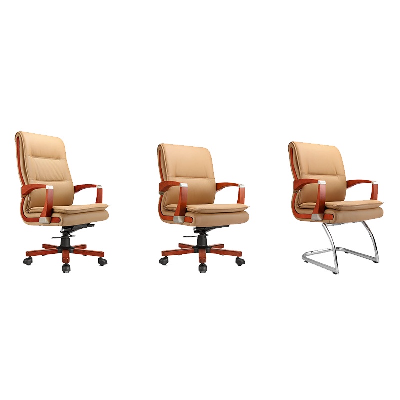 榭邦053会议椅办公家具 办公椅家用椅子座椅会议椅洽谈椅木架皮办公椅电脑椅