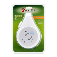 公牛(BULL)GN-802 10米 工程接线盘 过热保护电缆卷盘插座/插排 3位总控10米1平方工程用线盘