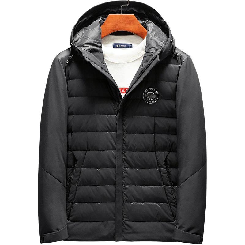 雅鹿男装秋冬新款男士轻薄舒适连帽时尚休闲保暖羽绒服外套1013YA98910