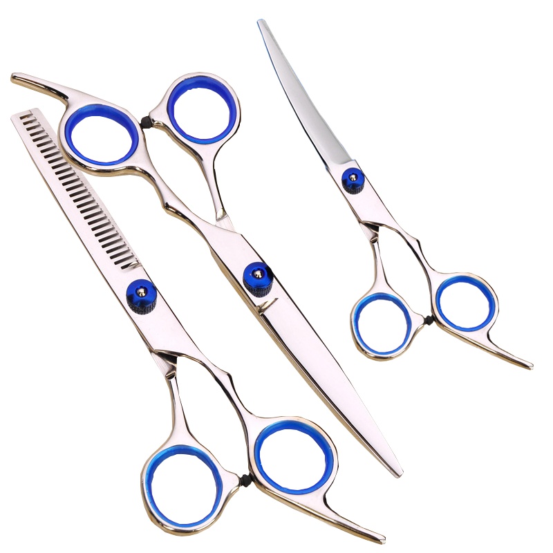 宠物剪刀狗狗美容剪修毛专业宠物美容工具6寸7寸弯剪套装泰迪修剪包