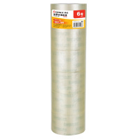 齐心 COMIX JT5506-6 超透封箱宽胶带55MM*60Y 54.9米 6卷/筒