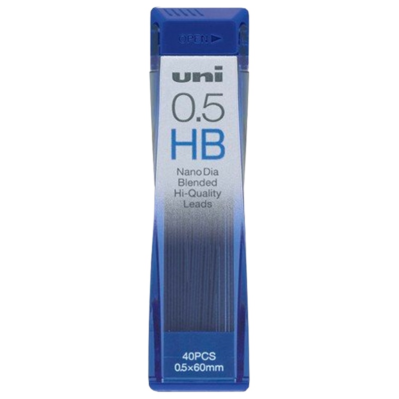 三菱(MITSUBISHI) 日本进口 自动铅笔纳米钻石笔芯替换芯HB0.5mm 40根装