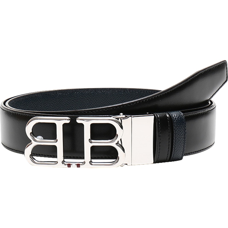 BALLY 巴利 男士 皮革板扣式双面皮带腰带 BRITT 35 M