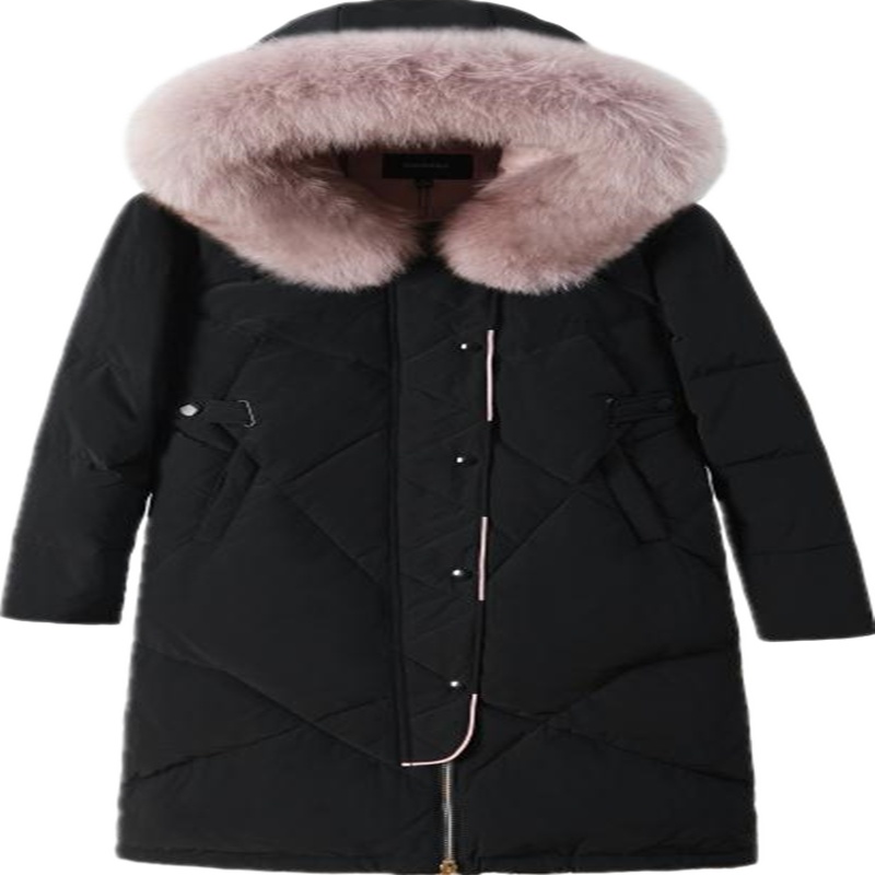 潮牌女款长款棉服2019冬款