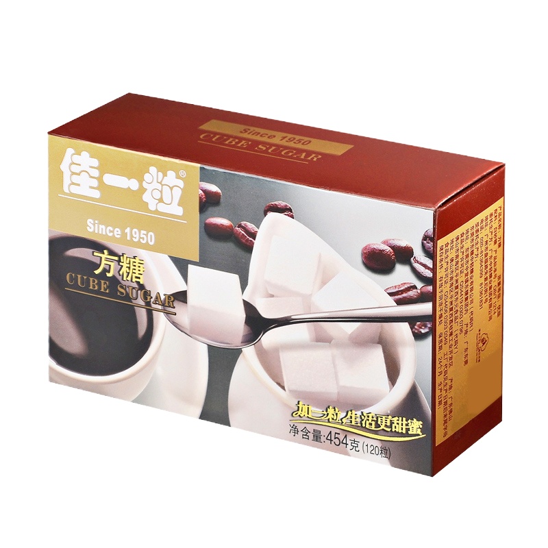 佳一粒方糖454g*2咖啡调糖120粒白砂糖包咖啡伴侣甜品糖水调味