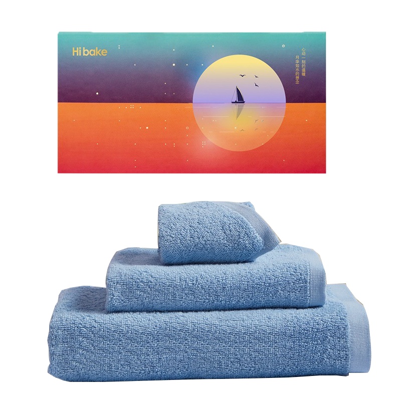Hibake海上生明月520g+富安娜纯棉毛巾浴巾三件套