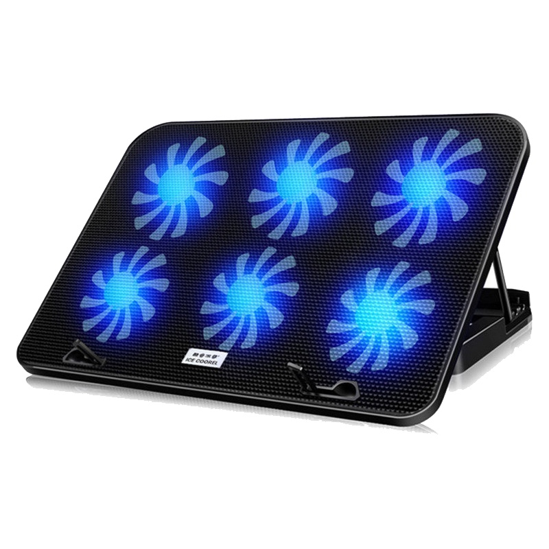 笔记本散热器游戏本战神拯救者15.6寸14寸17.3寸游戏本手提电脑降温底座排风扇水冷静音支架板柏族(黑色豪华版可调速)