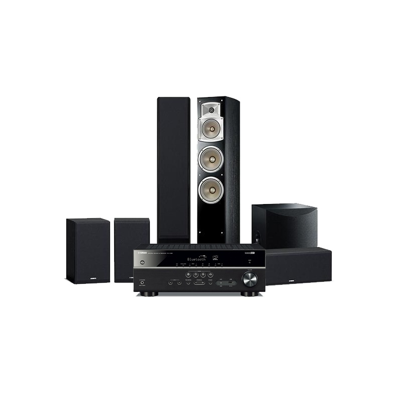 雅马哈(YAMAHA)NS-350+RX-V385+SW050家庭影院5.1声道音响组合功放套装木质箱体